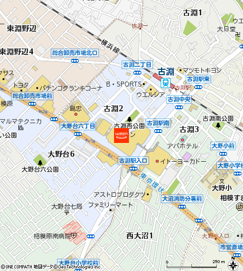 イオンバイクイオン相模原ショッピングセンター店付近の地図